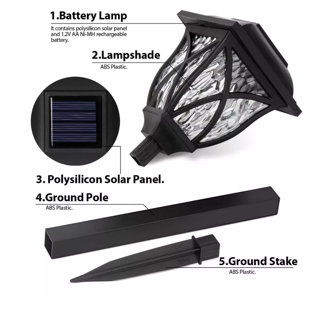 Estaca Solar X6 Jardín Exteriores Led